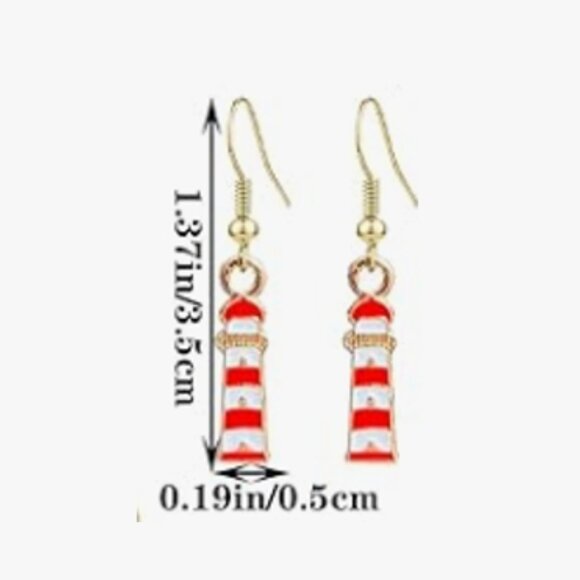 Lighthouse dangle earrings - Picture 2 of 4